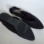 Brash Gianna black faux suede fur lined slingback flats size 7½ Photo 6
