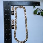Gold Chunky Figaro Chain with Bee Chain Earrings Set Photo 5