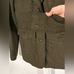Banana Republic  Wool Blend Utility Blazer Jacket – Olive Military Style – size 0 Photo 2