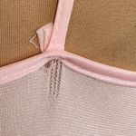 Vintage 60s Slipdress Chemise Nightgown Pastel Pink Nylon Sleeveless Lace Dress Size M Photo 9