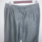 Talbots 12P 33x30 Linen Blend Black White Gray Dress Pants Workwear Petite Photo 1