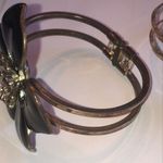 Floral Black and Yellow Cuff Bracelets Photo 5