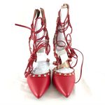 Wild Diva Womens Heels D'orsay Studded Criss Cross Photo 2