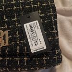 Badgley Mischka  Tweed Crossbody Flap Bag Black Gold New With Tags Photo 6