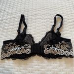 Wacoal  34B Embrace Lace Black & White Floral Bra Underwire Unlined 65191 Photo 9