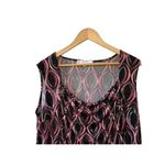 Jones Studio  Separates Pink & Black Sleeveless Cowl Neck Blouse Women's 2X Photo 1