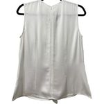 St. John St.‎ John Black Label Pearl White Sleeveless Ruffle Top Silky Elegant Classic SM Photo 1