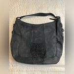 Antonio Melani navy suede embroidered handbag Photo 3