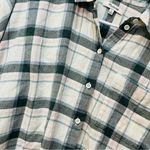 Madewell Rockfern Plaid Antique Cream Flannel Short Sleeve Daily Shirt M… Photo 3
