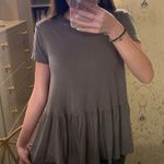 Truly Madly Deeply Army Green Peplum top Photo 0