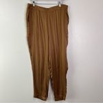 Soft Surroundings Soft Surroundings Textured Silky Pull-on Pants Dark Gold Size L Photo 1