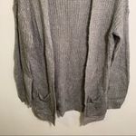 Jacqueline de Yong Long Sleeve Cardigan Gray Photo 3