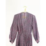 Anthropologie NAT by Natalie Martin Nico Wrap Duster Dress Floral Maxi Medium Purple Photo 4