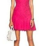 Diane Von Furstenberg  Brittany Stretch Lace Sheath Mini Dress Women Pink Size 4 Photo 0