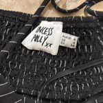 Princess Polly  Luca Pinstripe Black White 2 Button Halter Top Photo 3