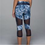Lululemon - Mesh With Me Crop Leggings- Seaside Alberta Lake/Naval Blue- Size 8 Photo 1