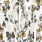 Free People  Pebble Crepe So Fine Long Sleeves Smocked Floral BohoTunic Top XS Photo 6