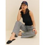 Reformation Olina Linen Remy Check Gingham Cropped Pants Size Small Photo 5