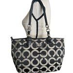 Coach  Signature Mia Op Art Shoulder Tote Handbag Photo 0