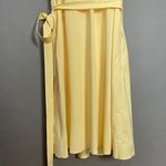 Athleta Newport Wrap Dress Size 1X Lunaria Yellow Stripe Tie Lightweight Summer Photo 12