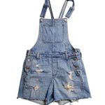 Madewell  Denim Distressed Short Overalls Size: M Photo 0