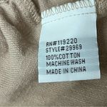 Love83 Beige Cropped Button Up Top Women’s M Woven Boho Coastal Granola Girl Tan Size M Photo 9