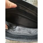 Paul Taylor Black Leather Shoulder Purse With Large Silver Buckle Photo 2