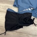 Yonique Blue & Black Tankini with Tie Ruched Side Boyshort Bottoms Size XS Multiple Photo 5