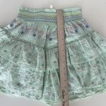 Love Shack Fancy Skirt Womens Medium Mint Ruffle Mini Embroidered Floral Tiered Photo 10