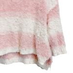 Altar'd State High Neck Stripe Pink White Sweater M/L loose Fit Winter Fall Knit Fringe Photo 2