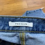 PacSun High Rise Straight Jeans Womens 23 Two Tone Denim Raw Hem Button Fly Photo 6