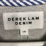 Derek Lam NEW Denim Grey Peek-A-Boo Shirting Sweatshirt Women's Large Photo 6