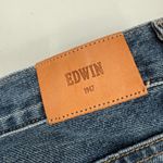 Edwin Jeans SZ 28 Kali Ankle Vintage Straight Denim 100% Organic Cotton Tie Dye Blue Photo 6