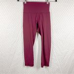 Lululemon  Maroon High Rise Wunder Under Crop Leggings Photo 1