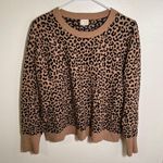 A New Day Crewneck Sweater Animal Leopard Print Photo 1