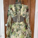 ASOS NWT DESIGN Tiered Ruffle Floral Strappy Lace Up Back Midi Dress ~ 6 Photo 9