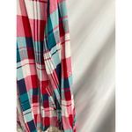 Umgee Plaid Crochet Bottom Button Up Shirt Size Medium Photo 2