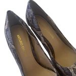 Arturo Chiang  Black | Tan Snakeskin Animal Print Leather Heels Size 7.5 Photo 2