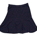 Talbots Blue or Black Cherry Heart Skirt Womens Size 10 Novelty Print Preppy Photo 0
