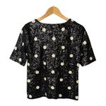 J.Crew Sequin Polka‎ Dot Top Short Sleeve Black White Party Women Size Small Photo 7