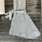 J.Crew  Gray Cotton Crewneck Long Bell Tie Sleeve Knit Sweater M Photo 3