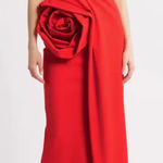 Chiara Boni  Tekkan Sleeveless Rosette Mermaid Gown Size in Geranium IT 40 / US 4 Photo 0