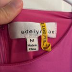 Adelyn Rae  Fuchsia Long Sleeve Pleated Satin like Dress Photo 1