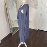 R & M Richards Ethereal Celestial Gray Silver Goddess Cape Formal Prom Dress 16 W Photo 4