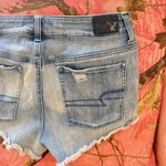 American Eagle outfitters distressed light wash ripped jean cutoff shorts Photo 4