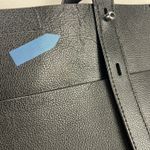 Rebecca Minkoff Stella North South Tote Bag Black Pebbled Leather Silver Lining Photo 11