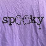 Comfort Colors Cotton Violet Spooky Spider Ghost Halloween Cute Shirt - size 2x Photo 1