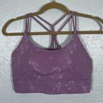 Zyia  Active Women M Lilac Lavender Purple Floral Double Strap Sports Bra Padded Photo 0