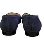 Cole Haan  Blue Suede Leather Embroidered Loafers Size 6‎ B Preppy Quiet Luxury Photo 4