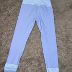 Anthropologie  Allfenix purple mesh cuffed leggings with stripes size medium Photo 2